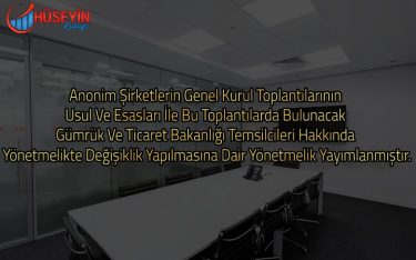 anonim sirket yonetmelik